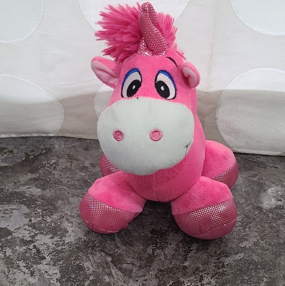National Entertainment Network NEN pink Unicorn 10" Plush